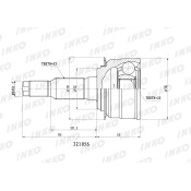 ШРУС INKO, наружный, 33x22мм, арт. 321056