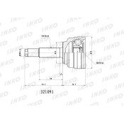 ШРУС INKO, внешний, арт. 321091