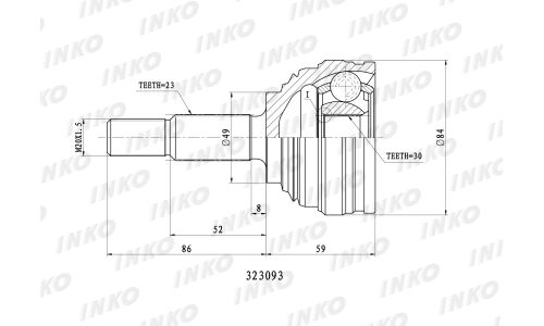 ШРУС INKO, внешний, арт. 323093
