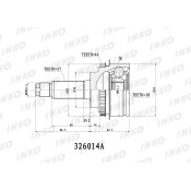 ШРУС INKO, внешний, арт. 326014A