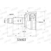 ШРУС INKO, внешний, арт. 326022