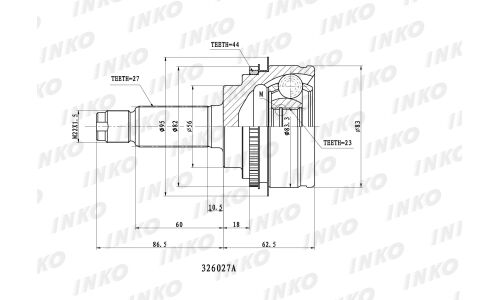 ШРУС INKO, внешний, арт. 326027A