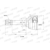 ШРУС INKO, внешний, арт. 327004