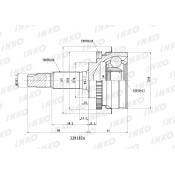 ШРУС INKO, внешний, арт. 329182A