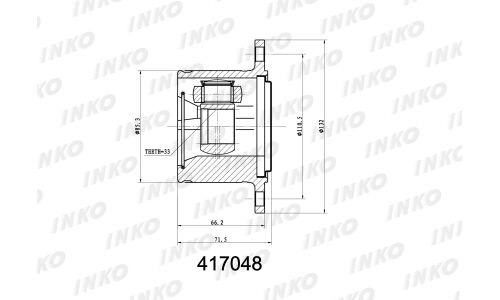 ШРУС INKO, внутренний, арт. 417048