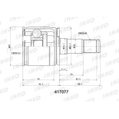 ШРУС INKO, внутренний, арт. 417077