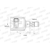 Шрус внутренний34/29 ABS | перед лев INKO, арт. 421009