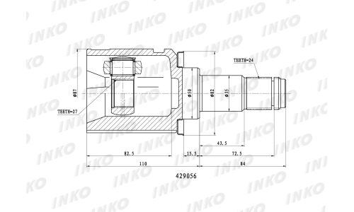 ШРУС INKO, внутренний, арт. 429056