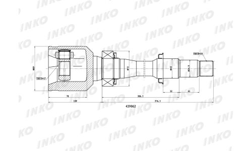 ШРУС INKO, внутренний, арт. 429062