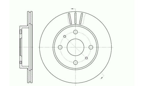 Диск тормозной G-Brake, передний, правый/левый, 1 шт, арт. GR-02797