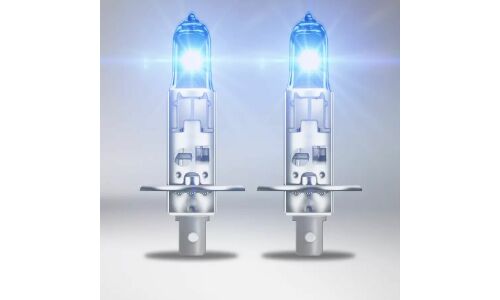 Лампа галогенная Osram Cool Blue Boost H1 (P14.5s, T8), 12В, 80Вт, 5500К, комплект 2 шт, арт. 62150CBB-HCB