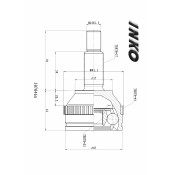 ШРУС INKO, передний, наружный, с ABS, 27x25мм, арт. 307046A