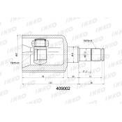 ШРУС INKO, внутренний, арт. 409002