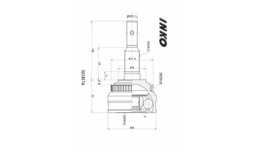 ШРУС INKO, передний, наружный, с ABS, 33x25мм, арт. 321017A