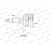 ШРУС INKO, внешний, арт. 319022