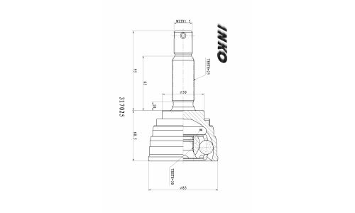 ШРУС INKO, внешний, арт. 317025