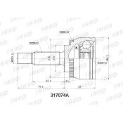 ШРУС INKO, внешний, арт. 317074A