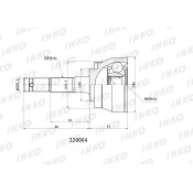 ШРУС INKO, внешний, арт. 320004