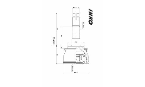 ШРУС INKO, внешний, арт. 320168