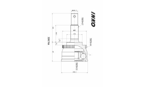 ШРУС INKO, внешний, арт. 320176A