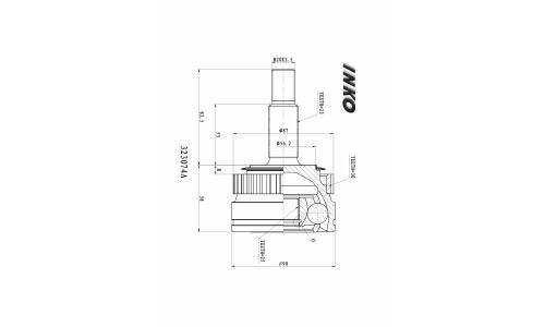 ШРУС INKO, передний, наружный, с ABS, 23x25мм, арт. 323074A