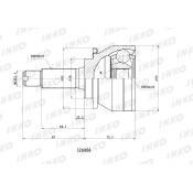 ШРУС INKO, внешний, арт. 326006