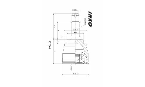 ШРУС INKO, внешний, арт. 327006