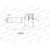 ШРУС INKO, передний, наружный, 30x27мм, арт. 329004