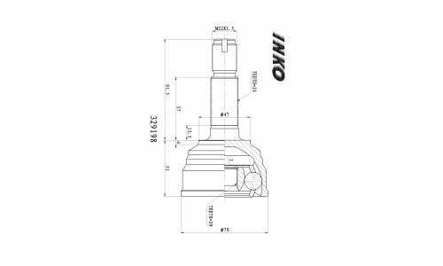 ШРУС INKO, внешний, арт. 329198