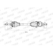 Привод в сборе Inko, с ABS, передний, левый, арт. 221047A