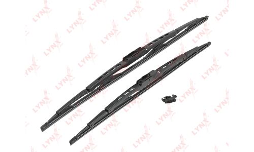Щетки стеклоочистителя LynxAuto 550мм (22") + 480мм (19") каркасные, летние, крепление J-Hook, комплект 2 шт, арт. 5548LR