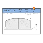 Колодки тормозные Jeenice дисковые, арт. WS2001.00
