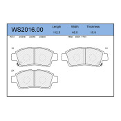 Колодки тормозные Jeenice дисковые, арт. WS2016.00