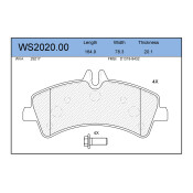 Колодки тормозные Jeenice дисковые, арт. WS2020.00