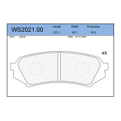 Колодки тормозные Jeenice дисковые, арт. WS2021.00