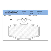 Колодки тормозные Jeenice дисковые, арт. WS2035.00