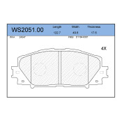 Колодки тормозные Jeenice дисковые, арт. WS2051.00