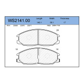Колодки тормозные дисковые Jeenice, комплект на ось (4 шт), арт. WS2141.00