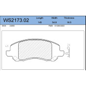 Колодки тормозные дисковые Jeenice, комплект на ось (4 шт), арт. WS2173.02