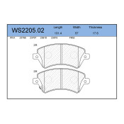 Колодки тормозные дисковые Jeenice, комплект на ось (4 шт), арт. WS2205.02