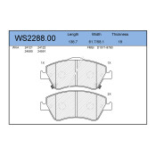 Колодки тормозные дисковые JEENICE, комплект на ось (4 шт), арт. WS2288.00