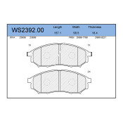 Колодки тормозные дисковые Jeenice, комплект на ось (4 шт), арт. WS2392.00
