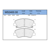 Колодки тормозные дисковые Jeenice, комплект на ось (4 шт), арт. WS2400.00