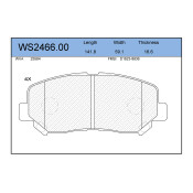 Колодки тормозные дисковые Jeenice, комплект на ось (4 шт), арт. WS2466.00