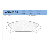 Колодки тормозные дисковые Jeenice, комплект на ось (4 шт), арт. WS2488.00