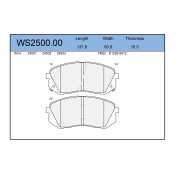Колодки тормозные дисковые Jeenice, комплект на ось (4 шт), арт. WS2500.00
