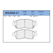 Колодки тормозные дисковые Jeenice, комплект на ось (4 шт), арт. WS3064.01