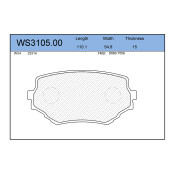 Колодки тормозные дисковые Jeenice, комплект на ось (4 шт), арт. WS3105.00