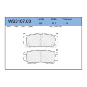 Колодки тормозные дисковые Jeenice, комплект на ось (4 шт), арт. WS3107.00