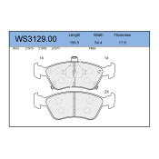 Колодки тормозные дисковые Jeenice, комплект на ось (4 шт), арт. WS3129.00